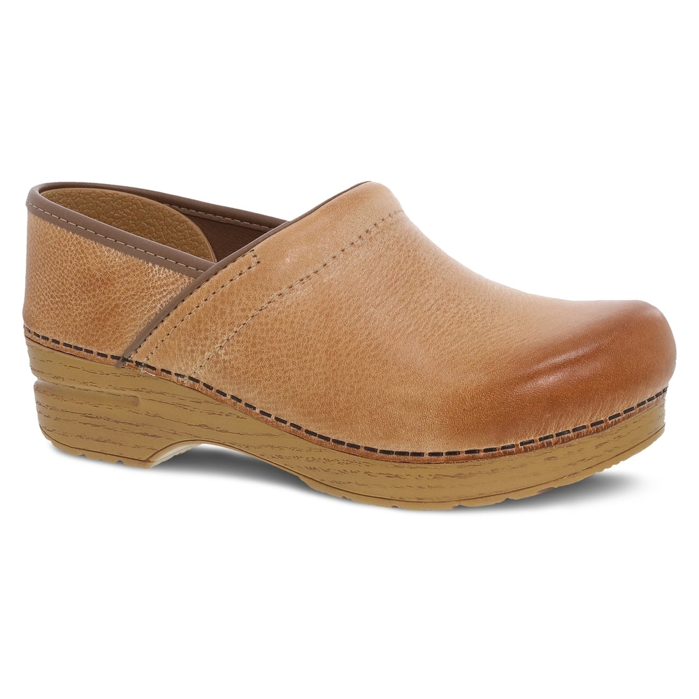 Dansko Light Brown Leather Clogs